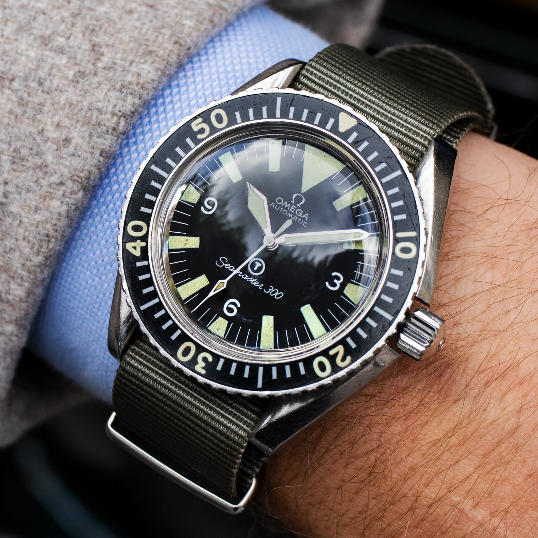Omega Seamaster 300 Military 165 024 Big Triangle AMSTERDAM VINTAGE 