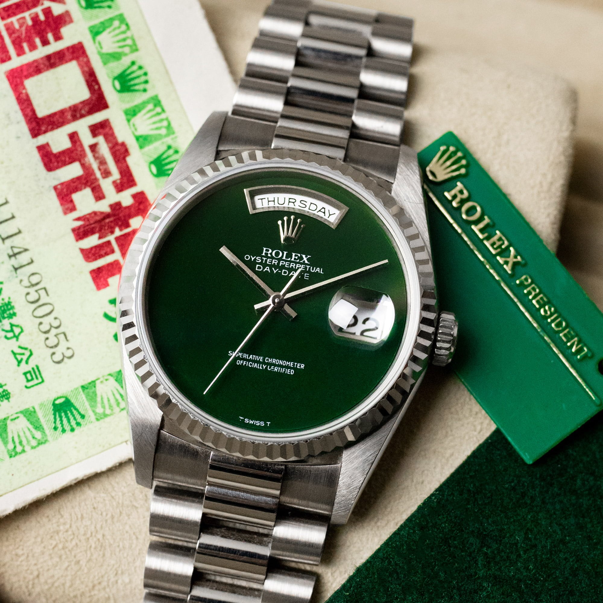 rolex day date stone dial