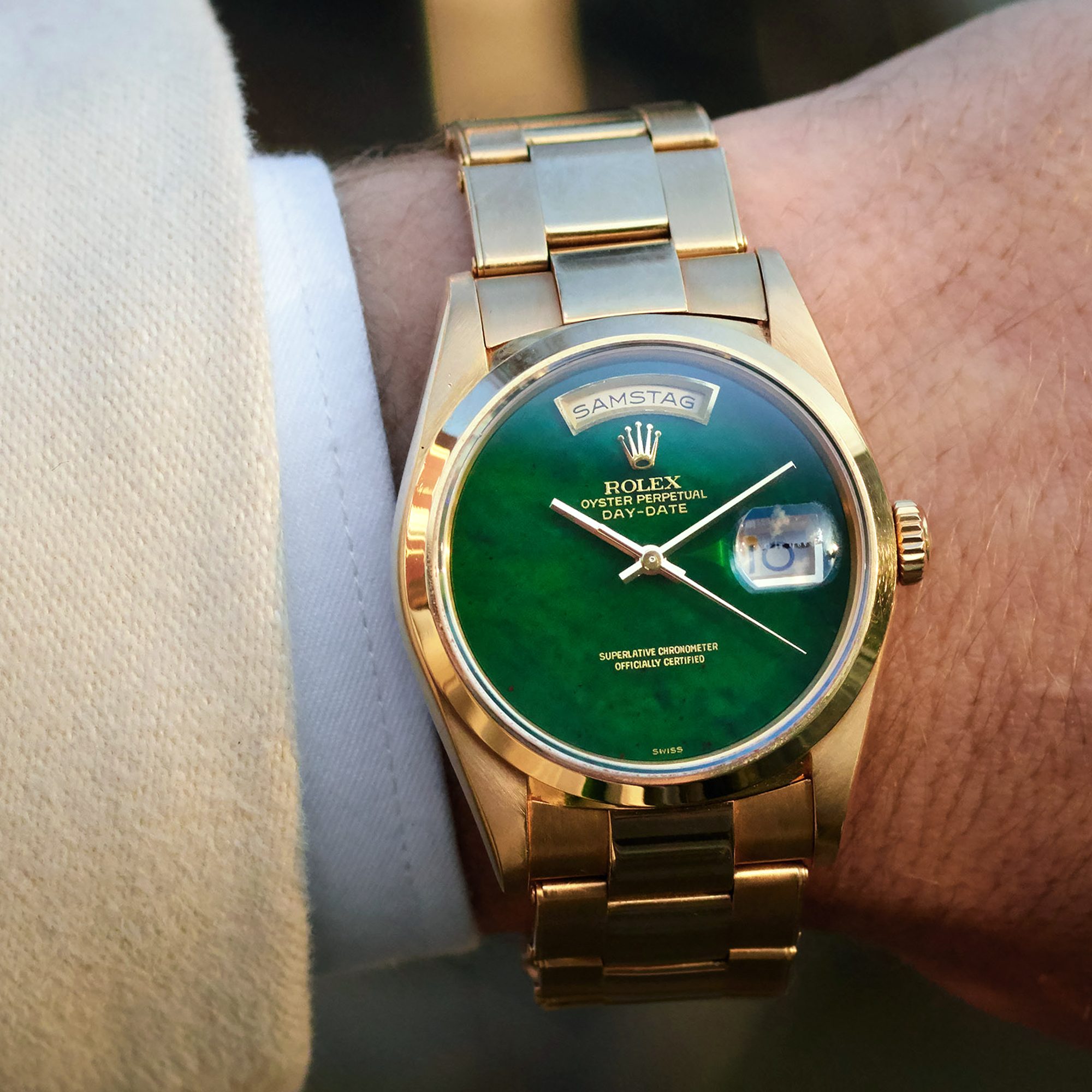rolex day date stone dial