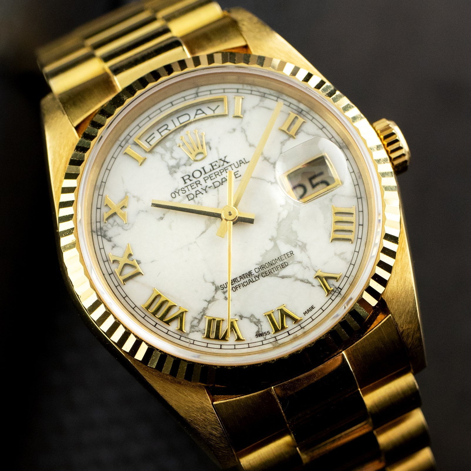 rolex day date marble dial price