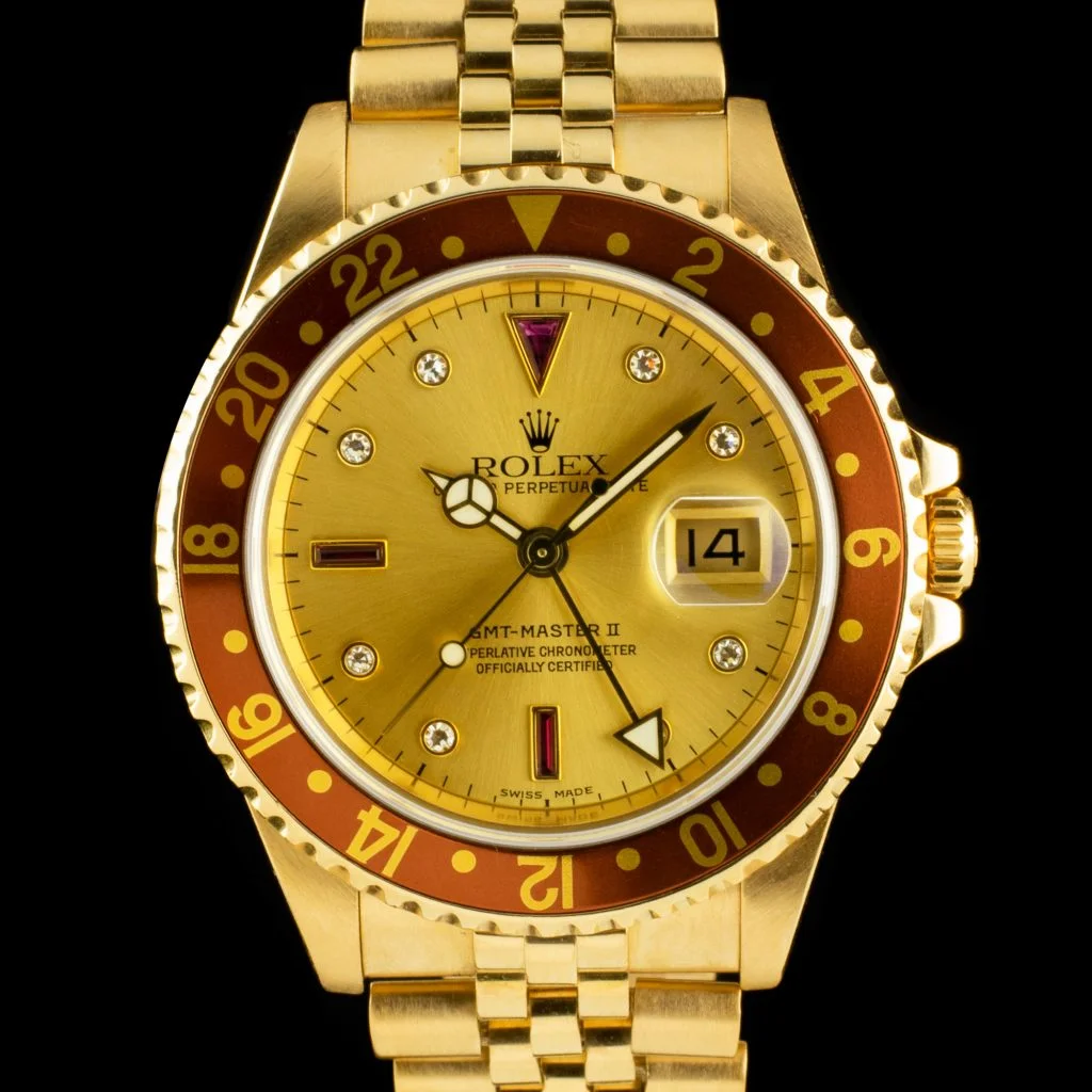 ♥トッティ様♥ Rolex GMT-Master II 16718 'Serti Dial' - Amsterdam Vintage Watches