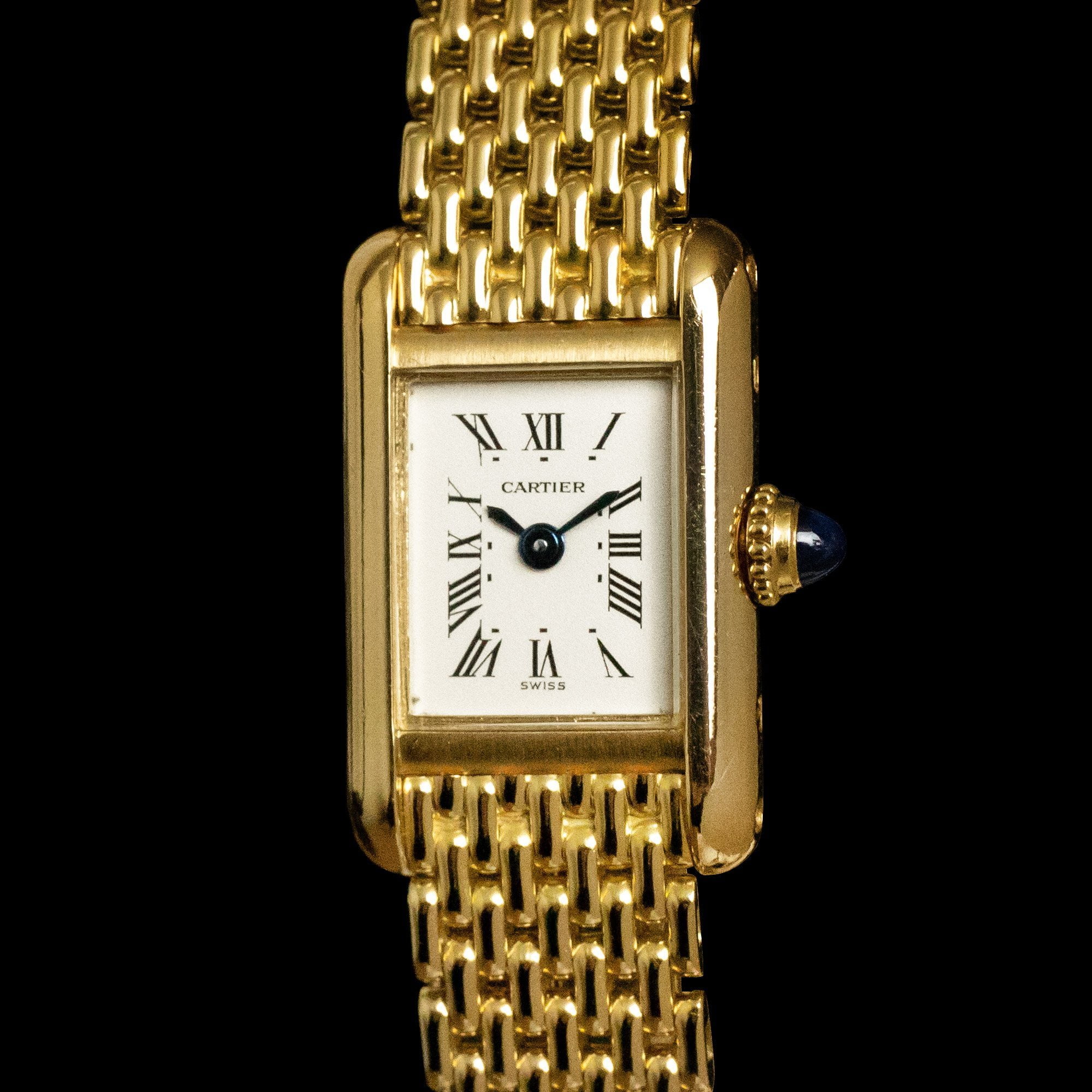 cartier classic gold watch