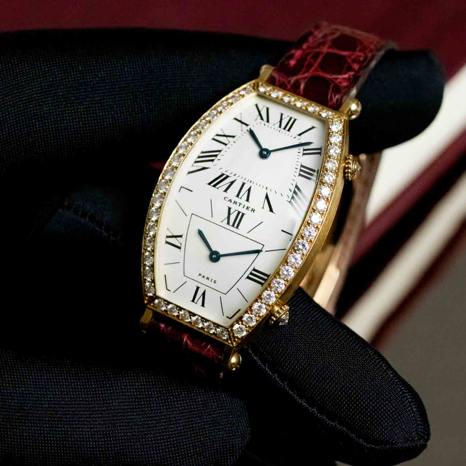 Cartier tonneau sale dual time