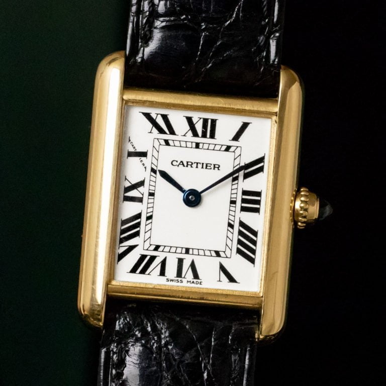 gold cartier tank watch price
