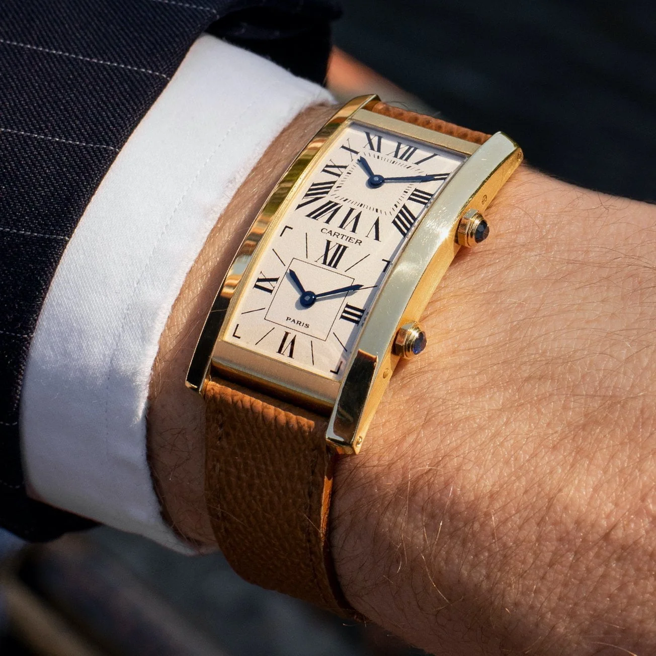 cartier dual time zone watch