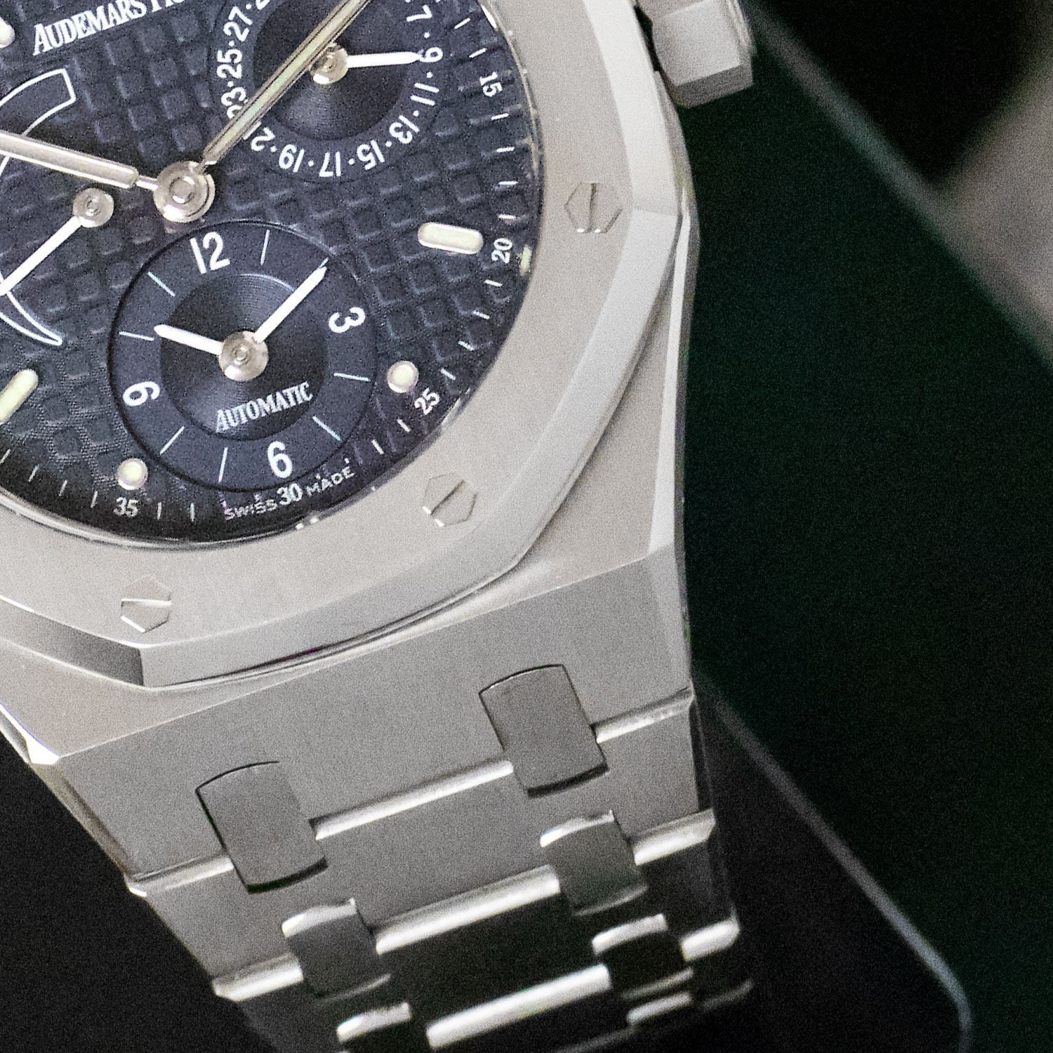 Cadran Bleu Audemars Piguet Pour Royal Oak Dual Time 36mm – Ref 25730 ST – Occasion