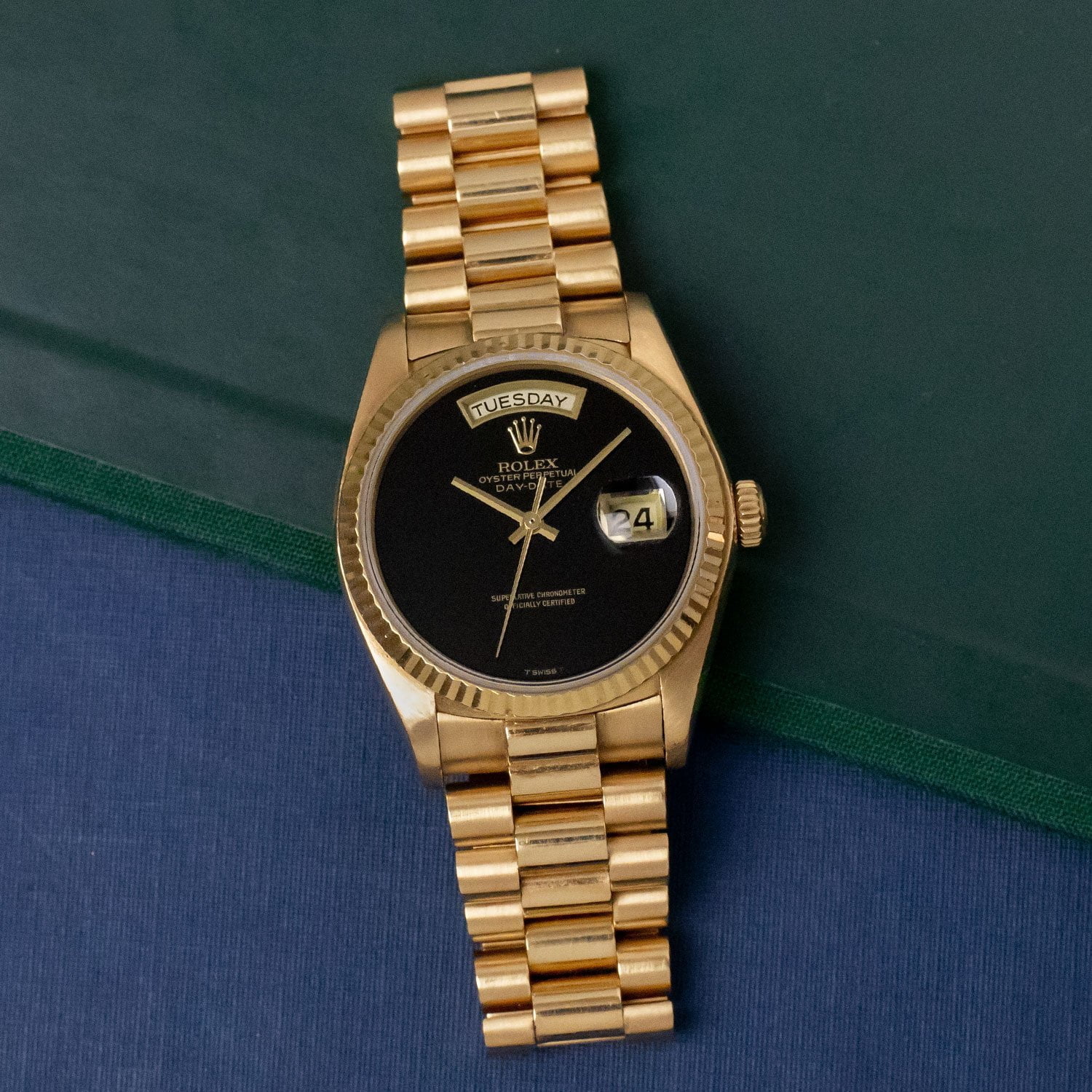 rolex day date onyx dial