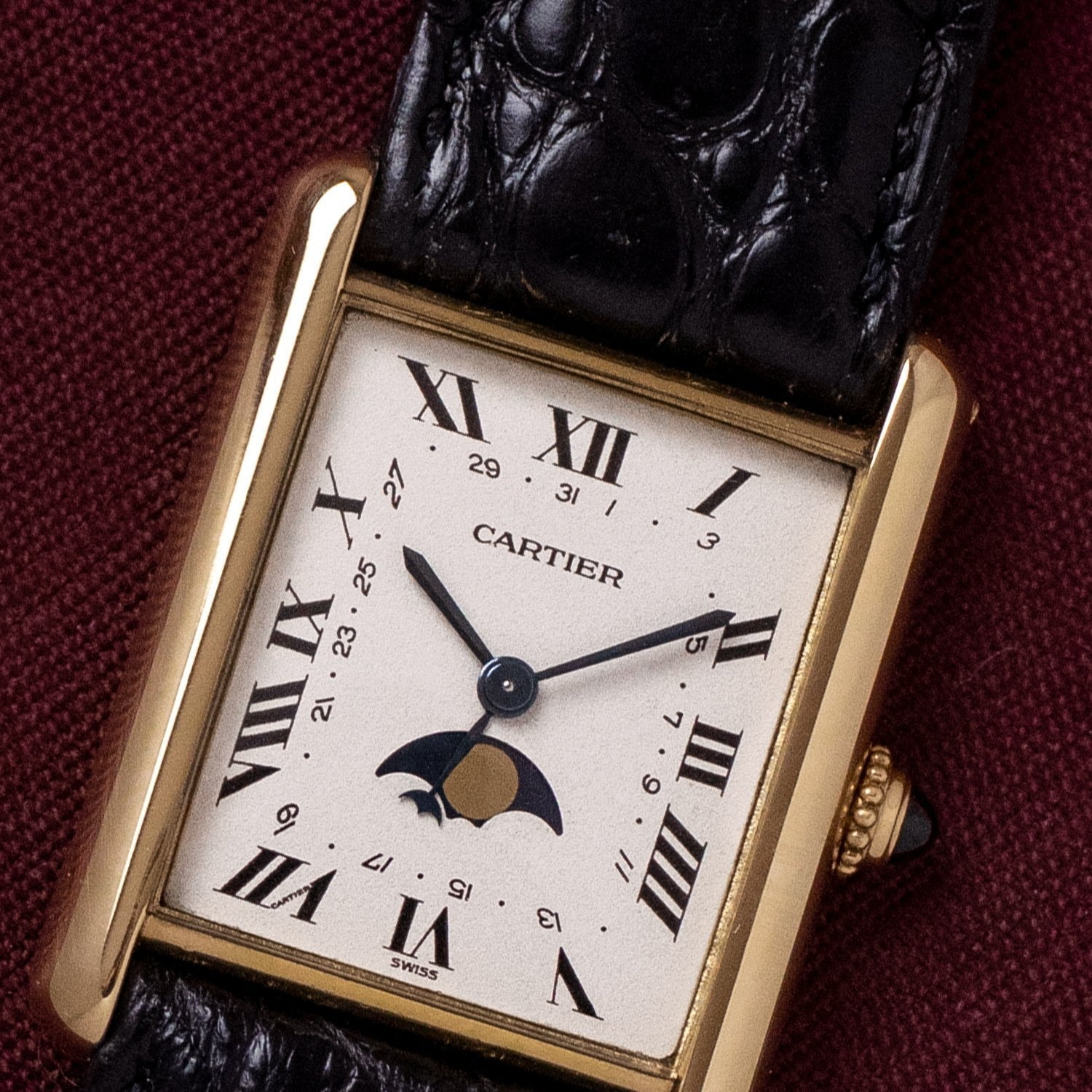 cartier tank moonphase