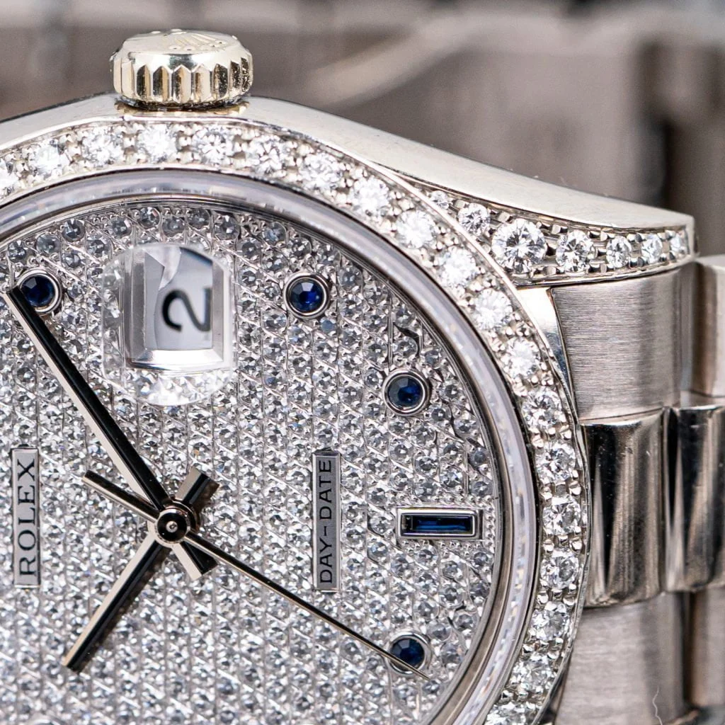 Rolex Day-Date 18389 'Saphires & Diamonds' - Amsterdam Vintage Watches