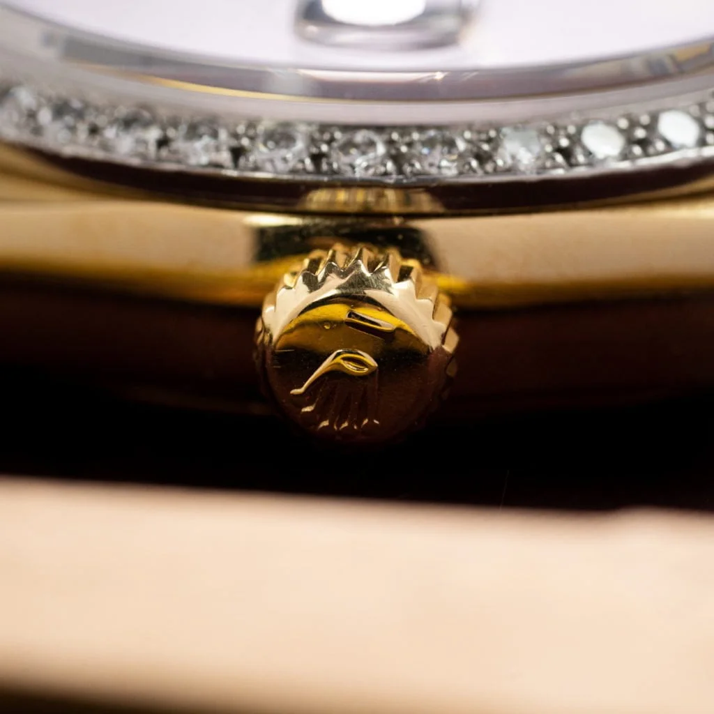 Rolex Day-Date 18048 'Red Vignette & Diamonds' - Amsterdam Vintage