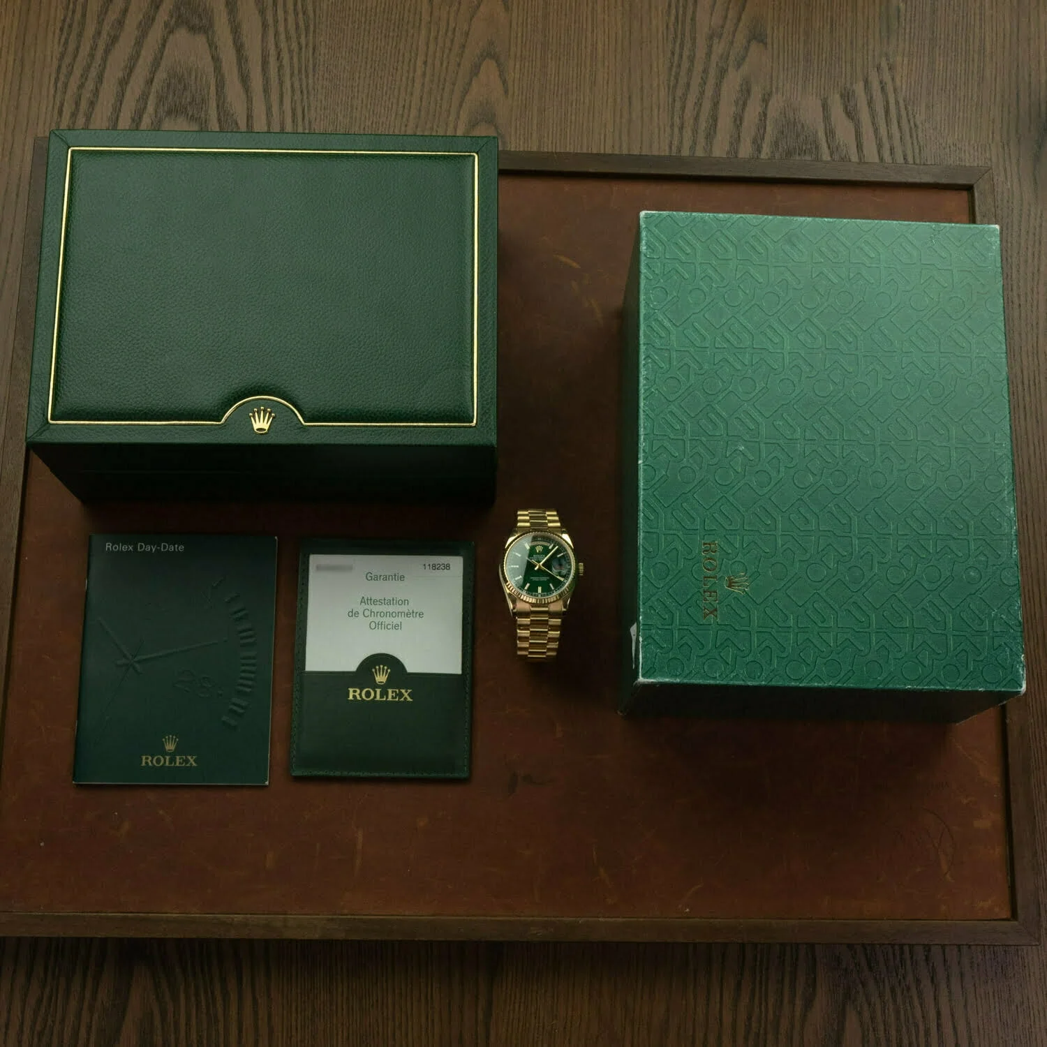 Rolex Day-Date 118238 'Green Dial' - Amsterdam Vintage Watches