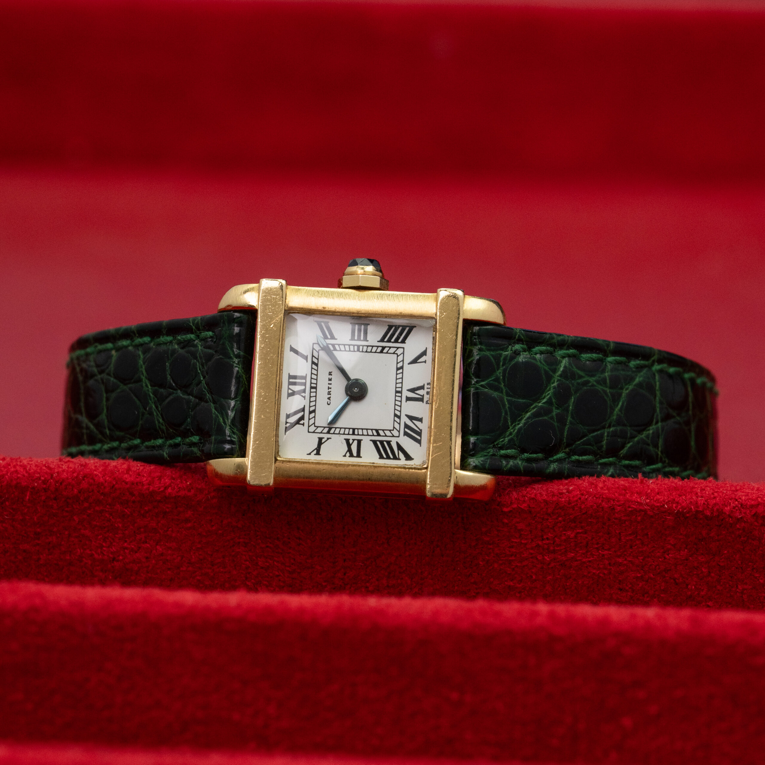 18k yellow-gold deployment clasp, original Cartier Archives