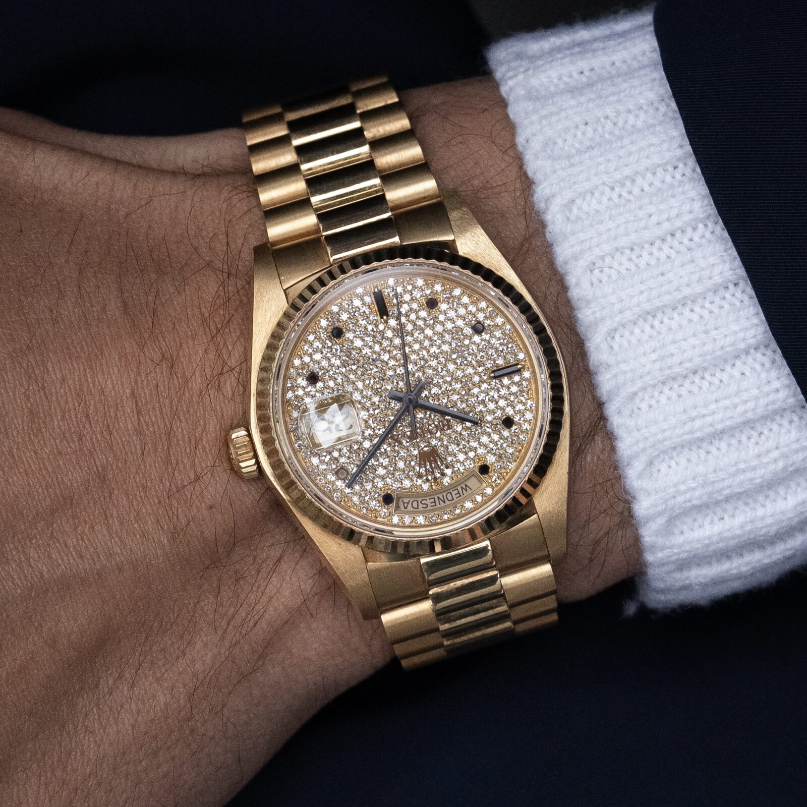 Rolex Day-Date 18038 'Pave' - Amsterdam Vintage Watches